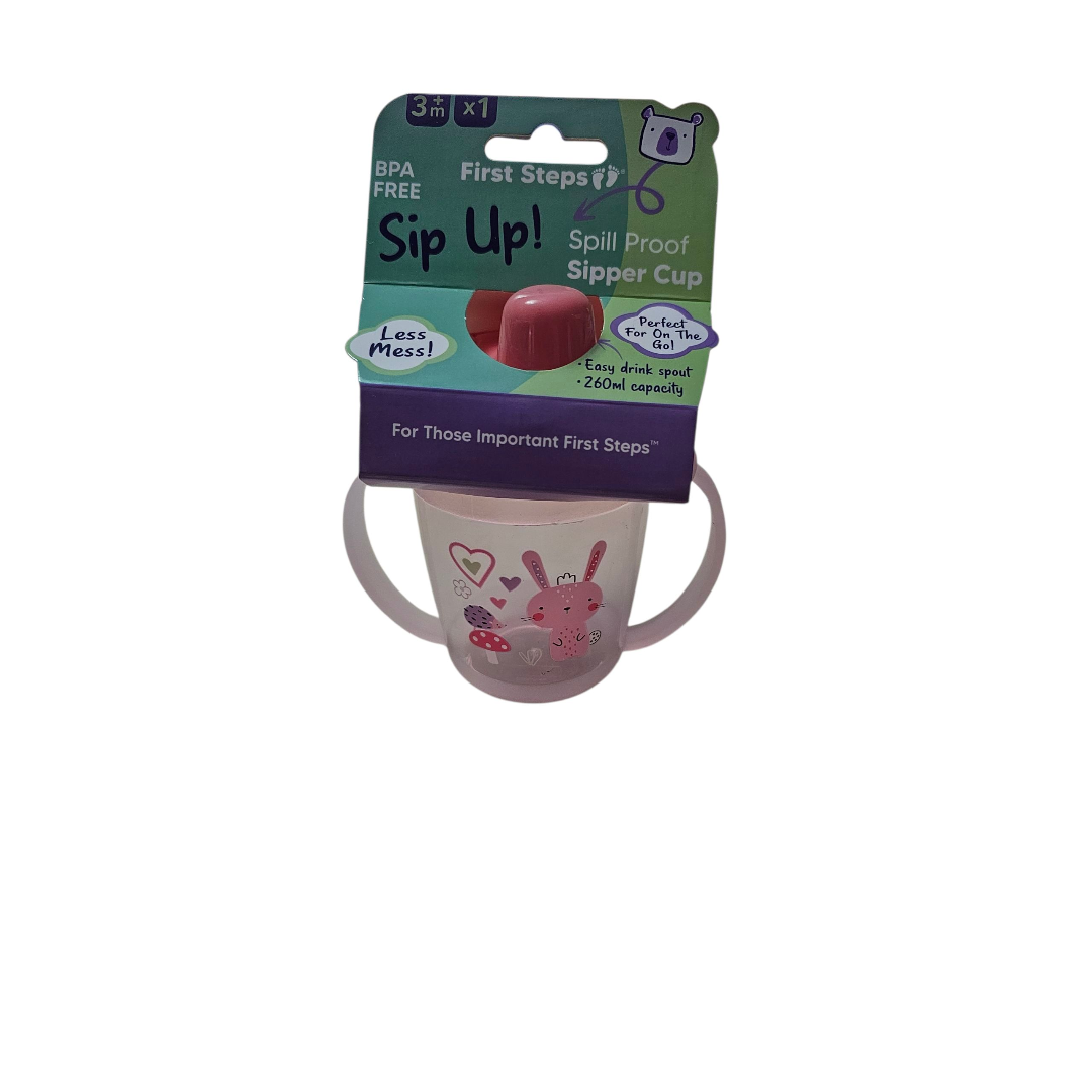 Pink Spill Proof Baby Cup: 260ML