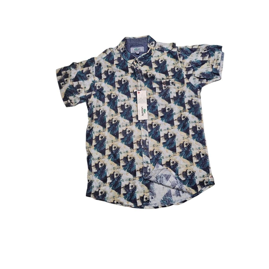 Lacoste kids' short-sleeve button-down shirt
